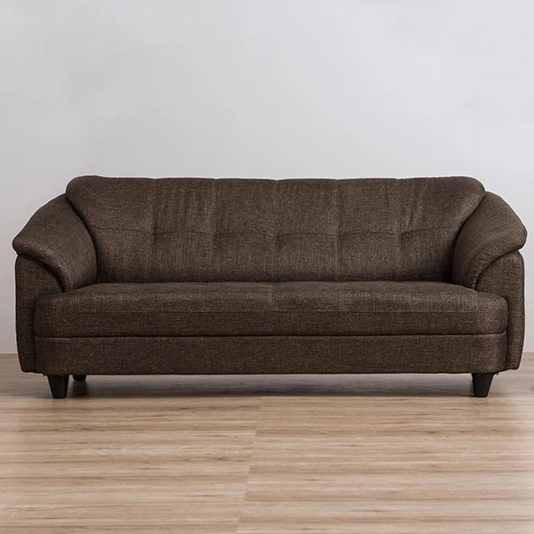 Hunky Modern Premium Fabric 3 Seater Sofa With Wooden Frame and PVC Legs