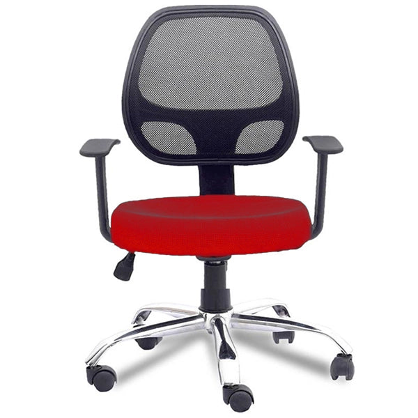 Hunky Medium Back Mesh Office Executive Chair with Armrest and Chrome base