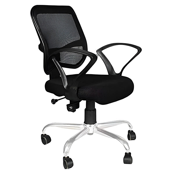 Hunky Medium Back Revolving Mesh Employee Chair with Armrest