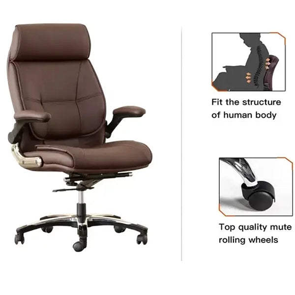 Hunky Ergonomic Revolving Leatherette High Back Office Executive chair with Height Adjustment