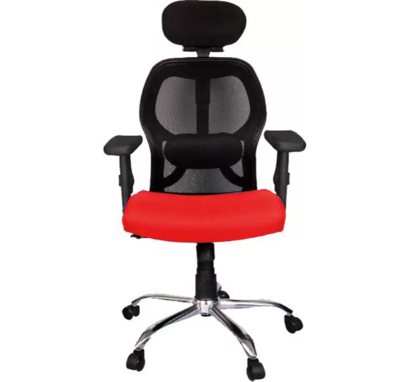 Hunky Matrix High Back Revolving Employee Chair ( Red , Black ) ( DIY )