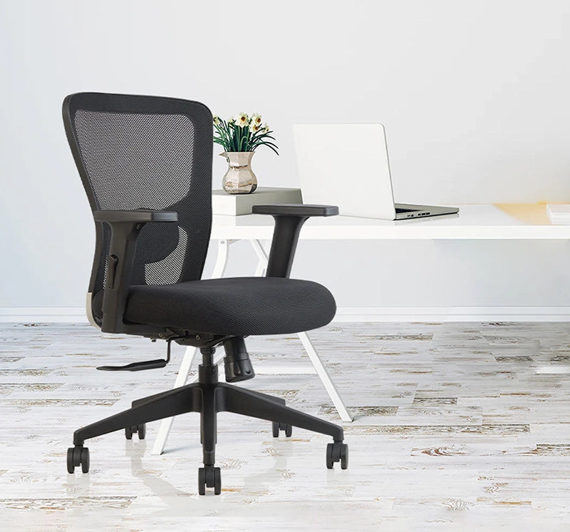 Hunky Jacuzi Mid Back Ergonomic Office Chair For Home / Office Use With Multi Tilt Lock Mechanism , 2 Dimension Lumbar Support & 3 Years Warranty