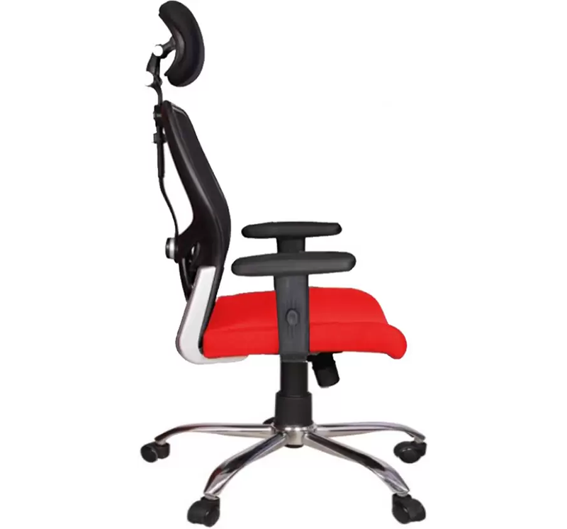 Hunky Matrix High Back Revolving Employee Chair ( Red , Black ) ( DIY )