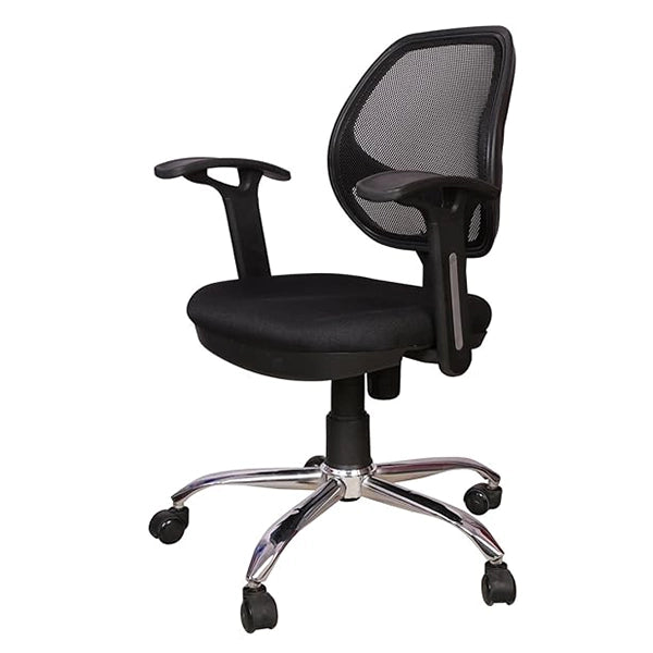 Hunky Medium Back Mesh Office Executive Chair with Armrest and Chrome base