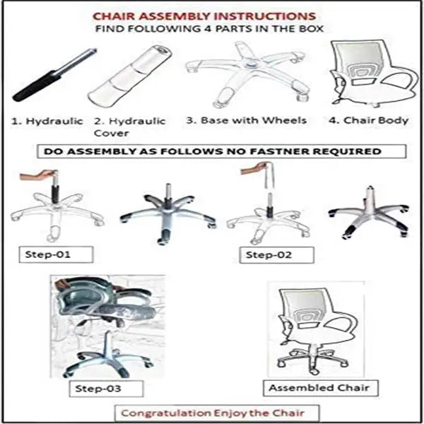 Hunky Ergonomic High Back Office Executive Chair with Armrest and Height Adjustment