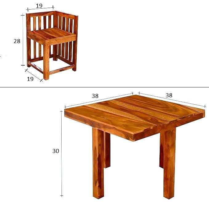 Hunky Noble grain 4 - Seater Dining Table Set
