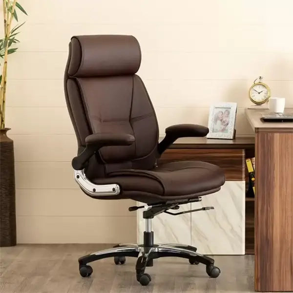 Hunky Ergonomic Revolving Leatherette High Back Office Executive chair with Height Adjustment