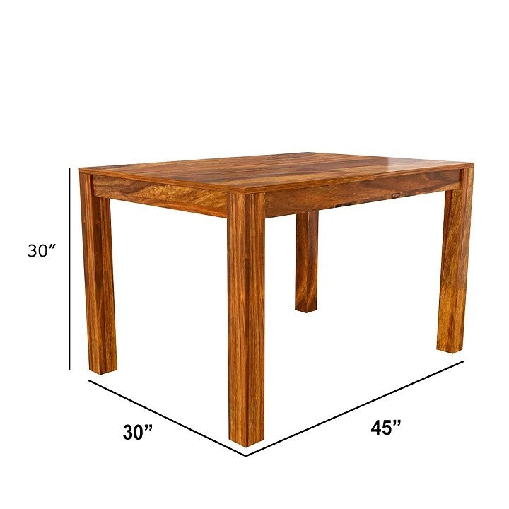 Hunky Golden Harvest 4 Seater Sheesham Wood Dining Table Set (Natural Finish)