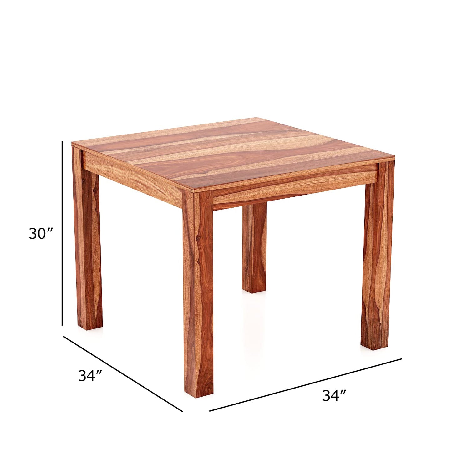 Hunky Maple Crest 4 - Seater Dining Table Set