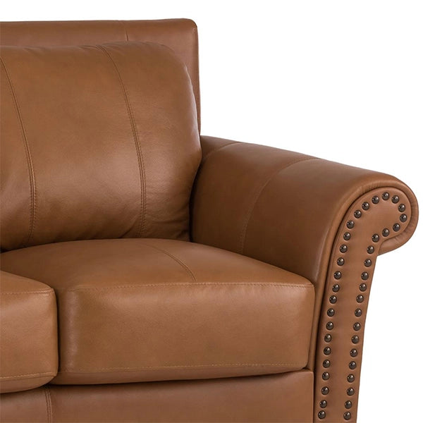 Hunky Modern leatherette Rolled Arm 2 Seater Sofa Set With Wooden Frame