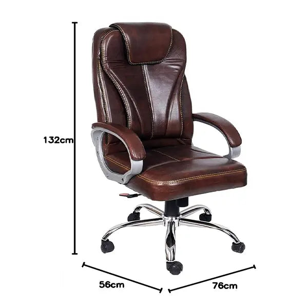 Hunky High Back leatherette Ergonomically Designed Boss Chair with Adjustable height and Armrest comes with 3 years of warranty