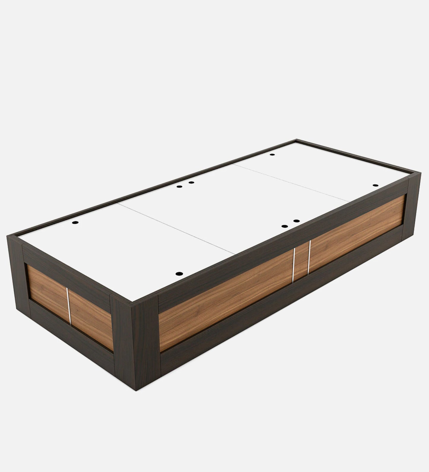 Premium Sheesham Wood Single Bed in Provincial Teak Finish with Box Storage