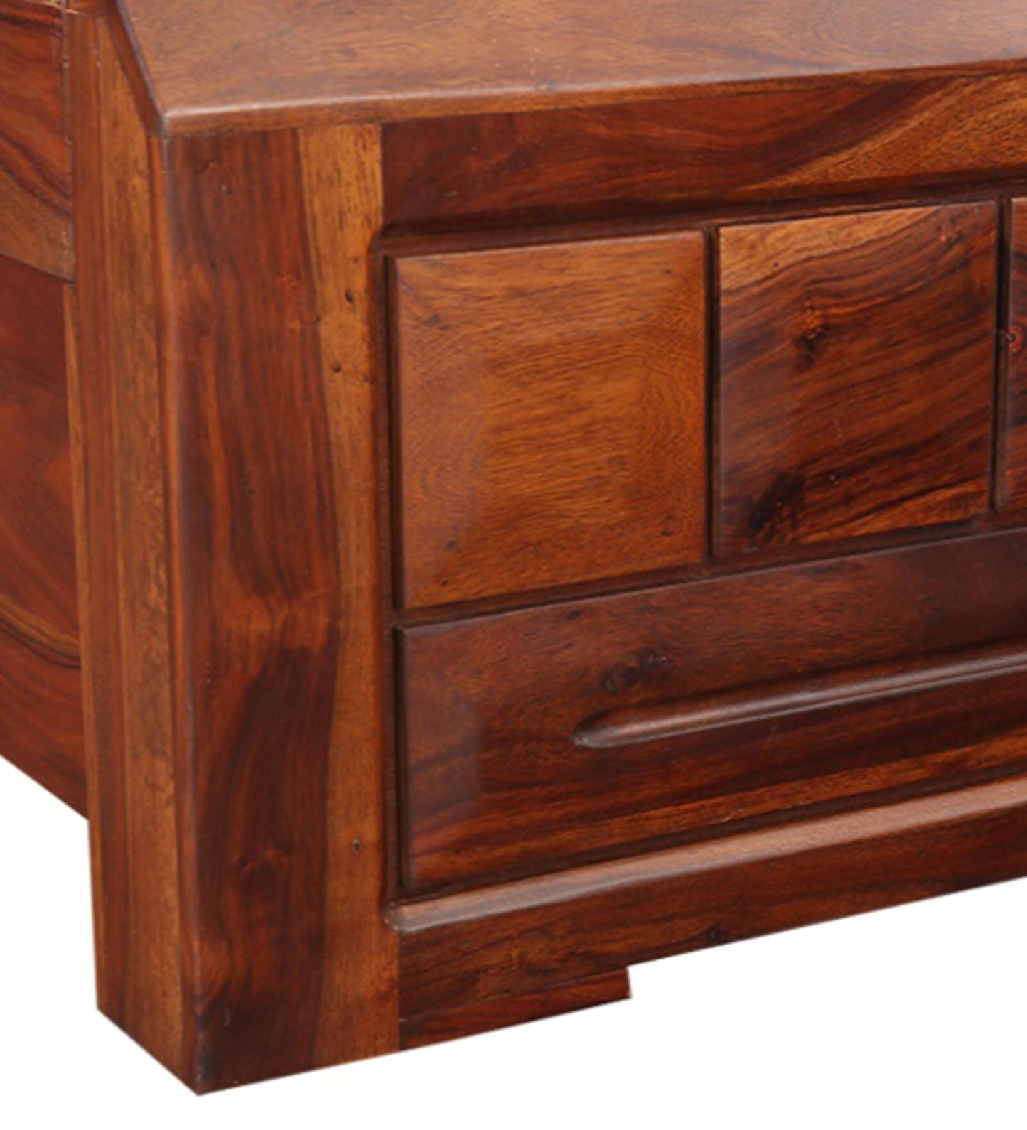 Hunky Woodrow King Bed with Hydraulic Storage in Honey Finish – Style Meets Smart Functionality