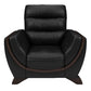 Hunky Leatherette Stylish 3 Seater Sofa Set With Wooden Frame and Wooden Legs