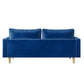 Hunky Modern Luxurious Suede Fabric Sofa Set with Wooden Legs