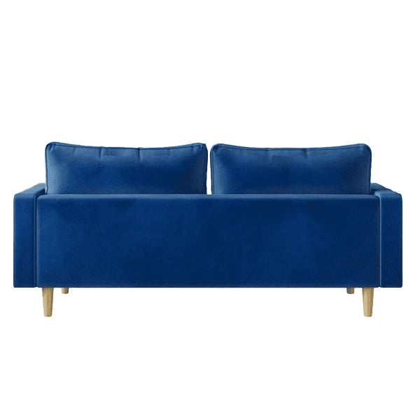 Hunky Modern Luxurious Suede Fabric Sofa Set with Wooden Legs