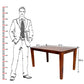 Hunky Haven 6-Seater Sheesham Wood Dining Table Set with Quartz Top (Teak Finish)