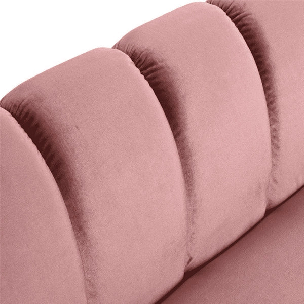 Hunky Modern Suede Fabric Stylish Sofa Set with Wooden legs