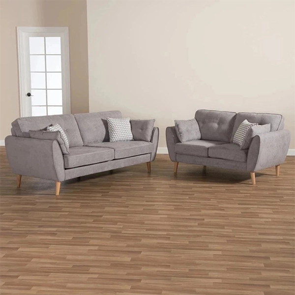 Hunky Premium Modern Straight Line Sofa Set with Pine wood legs