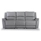 Hunky Premium Leatherette 3 Seater Reclining Sofa Set with infinite Locking Position and USB Port