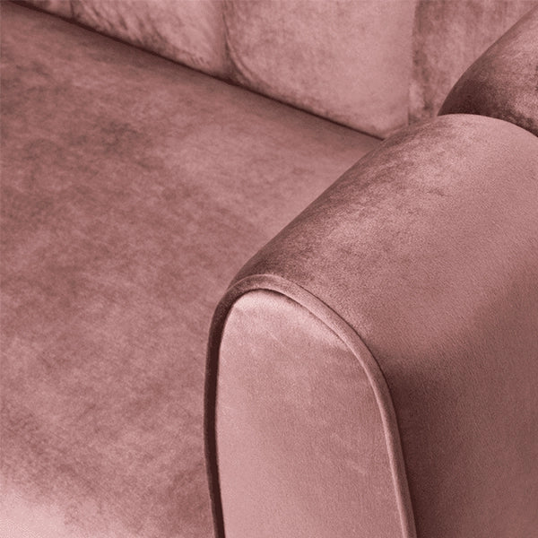 Hunky Modern Suede Fabric Stylish Sofa Set with Wooden legs