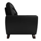 Hunky Leatherette Stylish 3 Seater Sofa Set With Wooden Frame and Wooden Legs