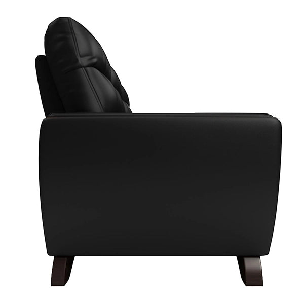 Hunky Leatherette Stylish 3 Seater Sofa Set With Wooden Frame and Wooden Legs