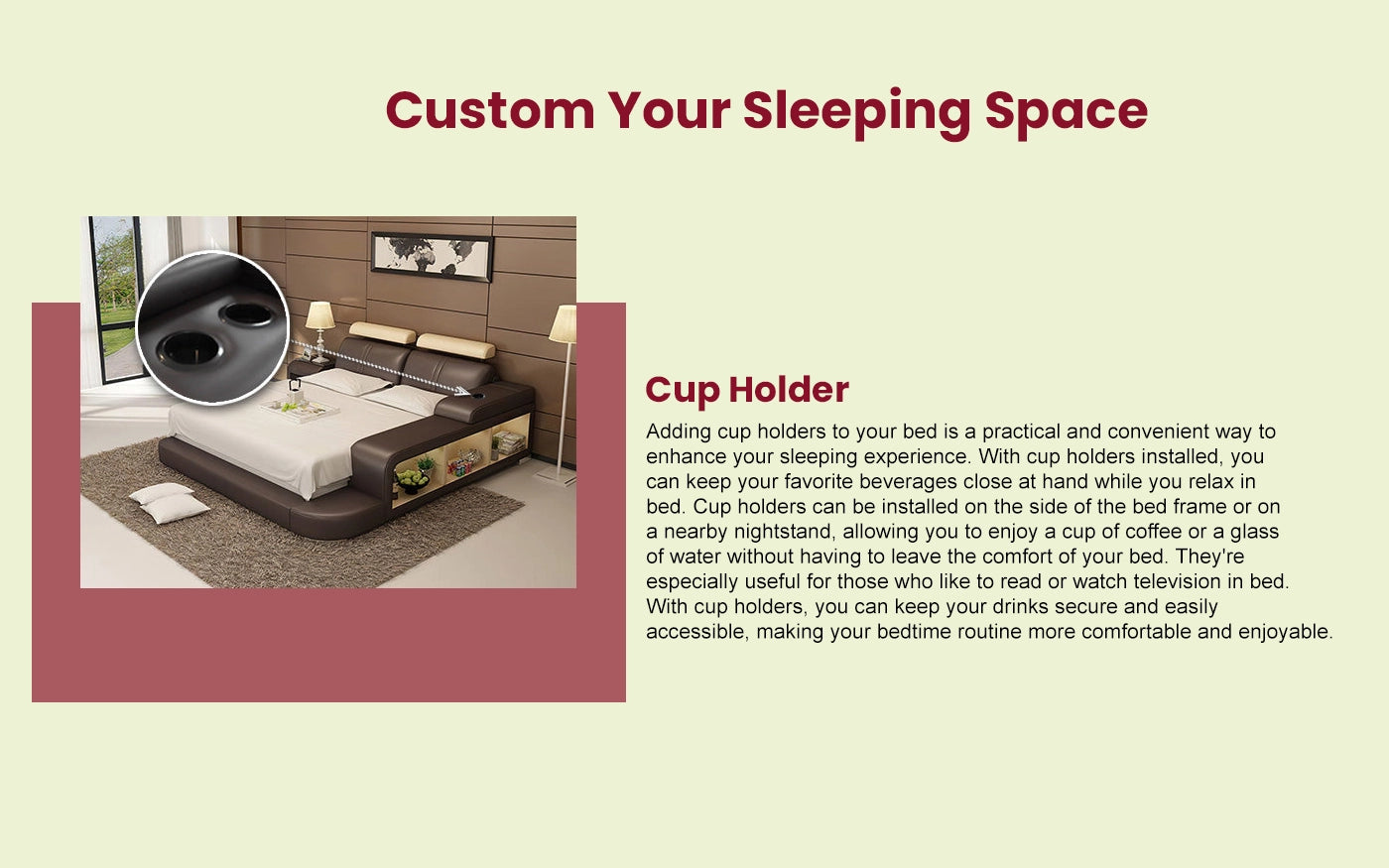 Hunky Multifunctional Modern Smart Bed With Built-In Massage Chair and Bluetooth Speakers