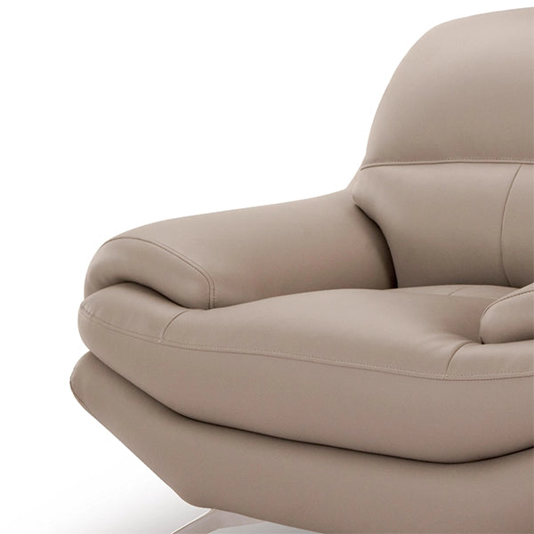 Hunky 3 Seater Modern Leatherette Sofa Set With Wooden Frame and Metal Legs