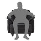 Hunky Modern Premium Fabric 3 Seater Sofa With Wooden Frame and PVC Legs