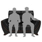 Hunky Leatherette Stylish 3 Seater Sofa Set With Wooden Frame and Wooden Legs