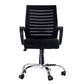 Hunky Ergonomic Medium Back Office Chair: Adjustable Height, Linen Fabric, and Chrome Base