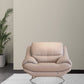 Hunky 3 Seater Modern Leatherette Sofa Set With Wooden Frame and Metal Legs