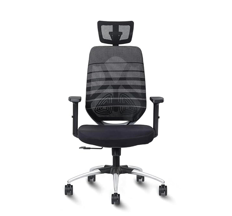 Hunky Spine High Back Ergonomic Desk Chair , Adjustable Armrest , Lumbar Support , Smart Synchro Lock Mechanism & Heavy Duty Nylon Base | 3 Years Warranty