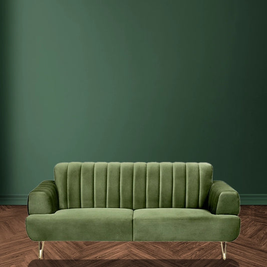 Hunky Modern Chesterfield Style Sofa Set with Stainless Steel legs