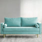 Hunky Modern Luxurious Suede Fabric Sofa Set with Wooden Legs
