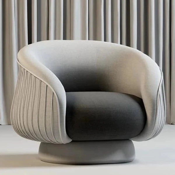 Hunky Premium Curved Suede fabric leatherette Sofa Set With Stainless Steel Legs