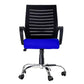 Hunky Ergonomic Medium Back Office Chair: Adjustable Height, Linen Fabric, and Chrome Base