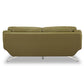 Hunky 3 Seater Modern Leatherette Sofa Set With Wooden Frame and Metal Legs