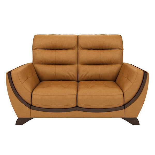 Hunky Leatherette Stylish 3 Seater Sofa Set With Wooden Frame and Wooden Legs