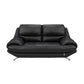 Hunky 3 Seater Modern Leatherette Sofa Set With Wooden Frame and Metal Legs