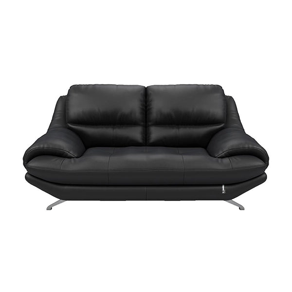 Hunky 3 Seater Modern Leatherette Sofa Set With Wooden Frame and Metal Legs
