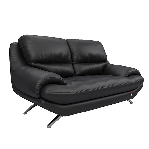 Hunky 3 Seater Modern Leatherette Sofa Set With Wooden Frame and Metal Legs