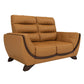 Hunky Leatherette Stylish 3 Seater Sofa Set With Wooden Frame and Wooden Legs