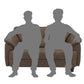 Hunky Modern Premium Fabric 3 Seater Sofa With Wooden Frame and PVC Legs