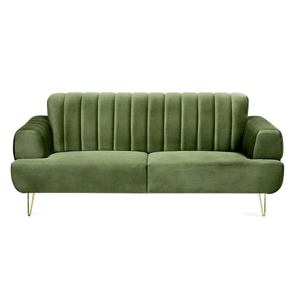 Hunky Modern Chesterfield Style Sofa Set with Stainless Steel legs