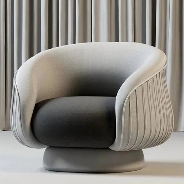 Hunky Premium Curved Suede fabric leatherette Sofa Set With Stainless Steel Legs