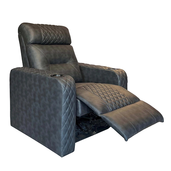Hunky Zig Zag Pattern Recliner Sofa with Cup Holders