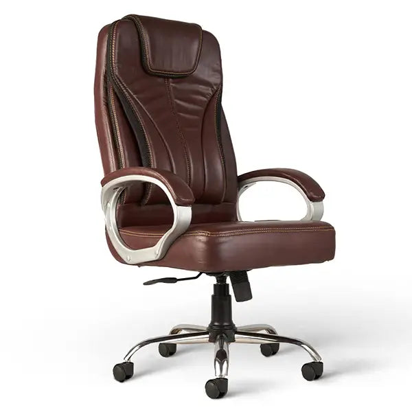 Hunky High Back leatherette Ergonomically Designed Boss Chair with Adjustable height and Armrest  comes with 3 years of warranty