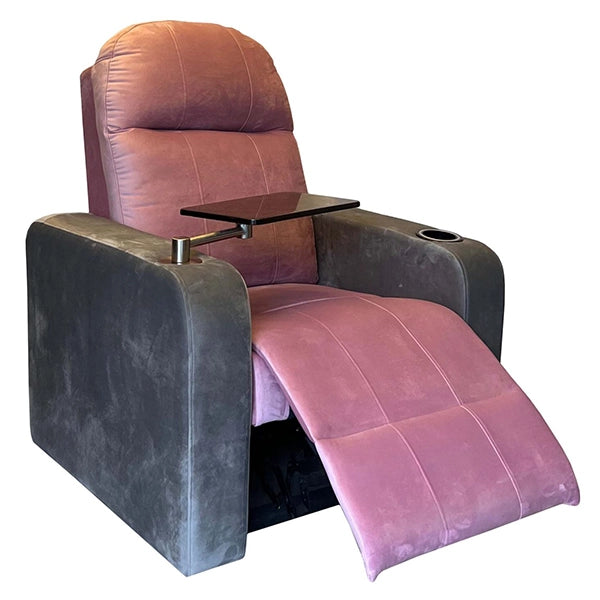 Hunky Motorized Recliner Couch with Swivel Tray and Adjustable Cup Holder